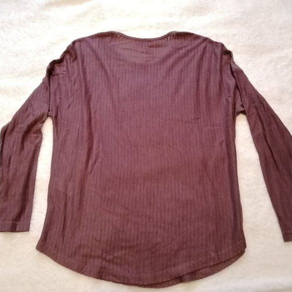 Dynamite semi-sheer plum colour top, size M - Picture 7 of 10